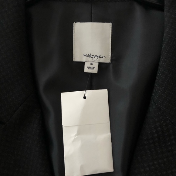 Halogen Pleated Jacquard Suit Jacket Black Combo - Picture 4 of 12